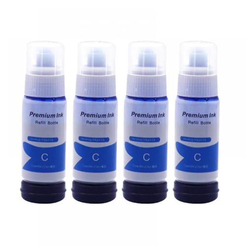 FASURDVA 4 PCs kompatibel 009 Pigmenttinte Kompatibel mit L15158 L15168 L6558 L6578 M15146 M15147 L15150 L15160 Gewerbliche Tintenstrahldrucker(009 Ink-4pcs C) von FASURDVA