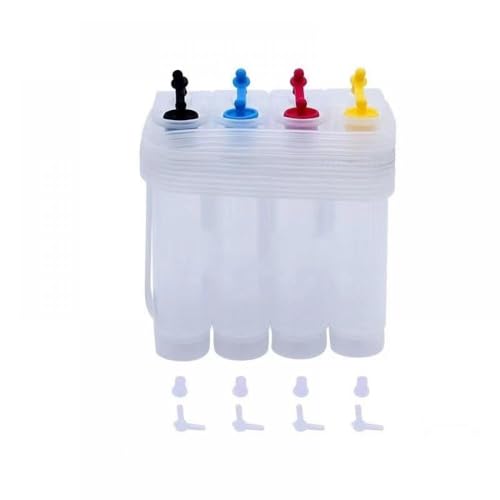 FASURDVA DIY kontinuierliches Tintenversorgungssystem mit 4 Farben und 85 ml äußerer Tintentank kompatibel mit verschiedenen Tintenstrahldruckern von FASURDVA