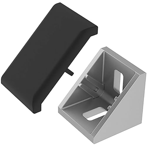 Fath Eckwinkel I 30x30 Set Item System mit Abdeckkappe + Befestigungsmaterial für Aluprofile und Flächenelemente mit Nut 6, Zinkdruckguss von FATH