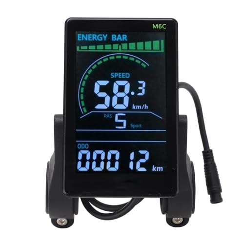 M6C Elektrofahrrad -LCD -Display, Elektrisches LCD -Anzeigemesser für 24 V 36 V 48 V 60 V mit 6 Pin Kompatibel mit den Meisten 22,2 -mm -Lenkerrad -Ersatzteilen M6C Elektrofahrrad -LCD -Display, Elektrisches LCD -Anzeigemesser für 24 V 36 V 48 V 60 V mit 6 Pin Kompatibel mit den Meisten 22,2 -mm -Lenkerrad -Ersatzteilen von FAUOSWUK