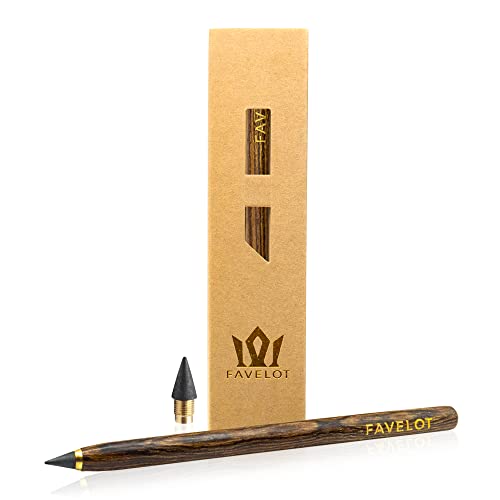 FAVELOT Ewiger Bleistift in edler Geschenkbox | nachhaltiger Holzbleistift Umweltfreundlich | ohne Anspitzen | überlebt 200 Bleistifte | unendlicher Bleistift von FAVELOT
