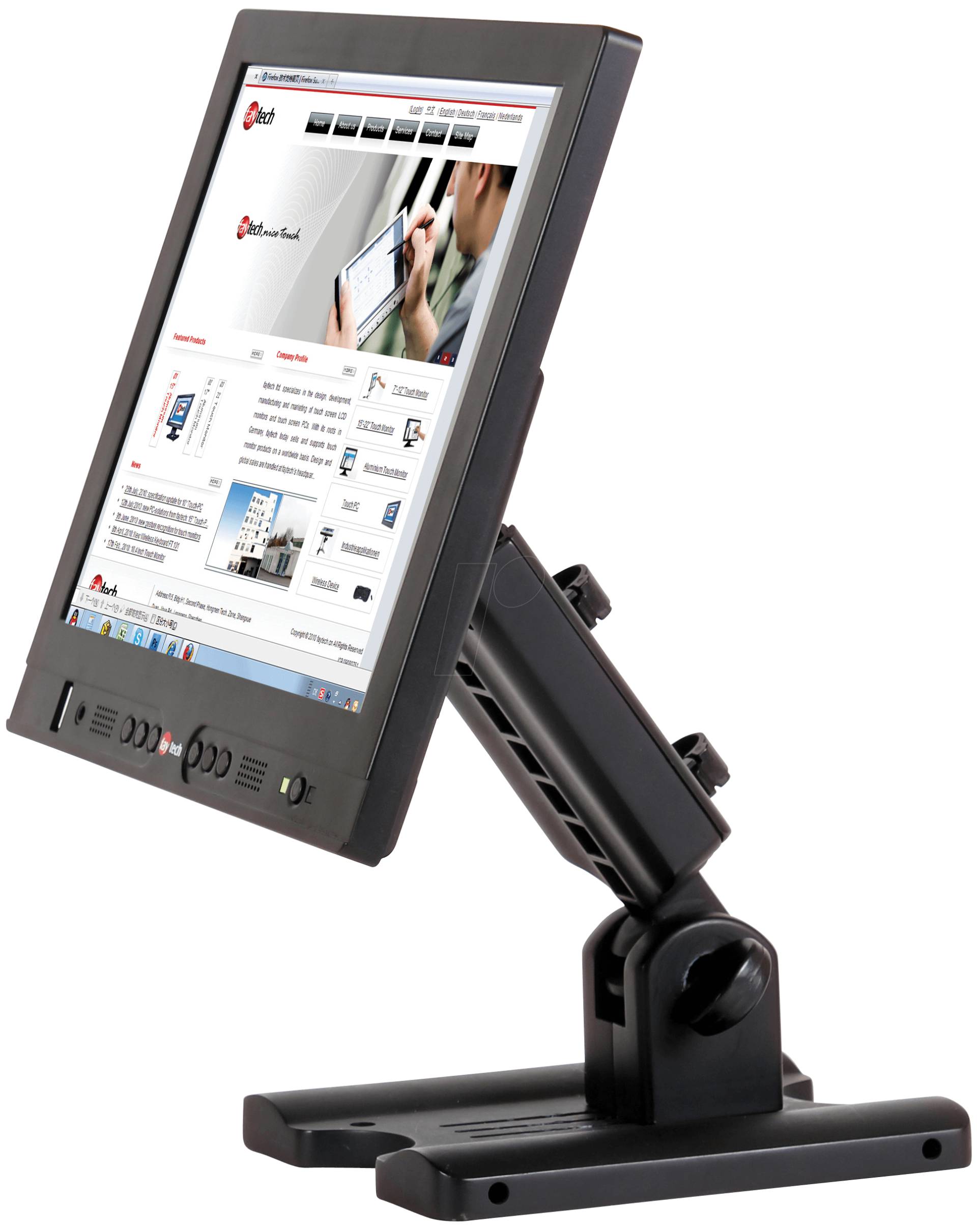 FAYTECH T10 SW - 25cm Touchmonitor, S-Video, schwarz von FAYTECH