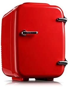 FBITE Autokühlschrank 4L Kleiner Kühlschrank Autokühlschrank Auto/Zuhause Minikühlschrank mit doppeltem Verwendungszweck Kleiner Haushalt Rot von FBITE