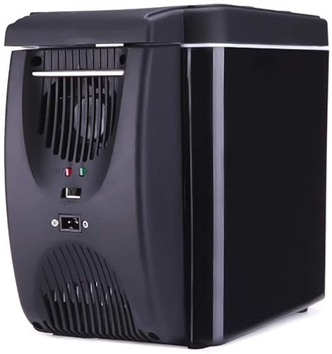 FBITE Autokühlschrank 6l Mini tragbarer Autokühlschrank und kalter Haushalt - kleiner Kühlraum/elektrischer Kühlraumwärmer - 12 V DC / 220 V AC für Reisen, Home Mini von FBITE