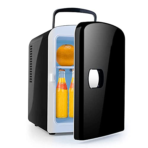 FBITE Mini-Kompaktkühlschrank, 4 Liter/6 Dosen, tragbarer AC/DC-Stromkühler, wärmer für Autos, Wohnungen, Büros, Schlafsäle von FBITE
