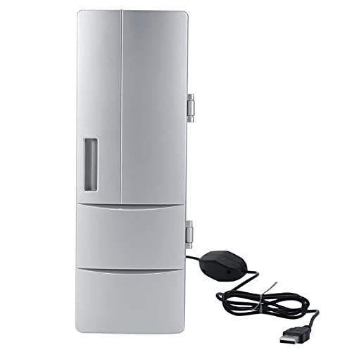 FBITE Mini-Kühlschrank, elektrisch, Kühlschrank, Mini-USB-Kühlschrank, Gefrierschrank, Dosen, Bierkühler, wärmer, Reisekühlschrank, Eisbox, Auto, Büro, tragbar von FBITE