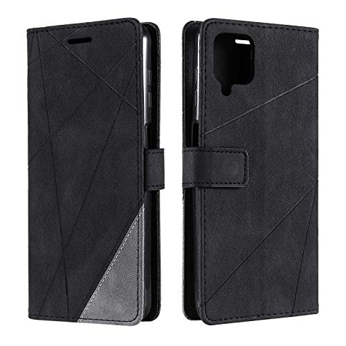 FCAXTIC Hülle Kompatibel mit Galaxy A12 / M12, Brieftasche PU Leder Stoßfeste Schutzhülle, Flip Handyhülle für Samsung Galaxy A12 / M12, Schwarz von FCAXTIC