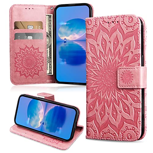 FCAXTIC Hülle Kompatibel mit Huawei Mate 10 Pro, Magnet PU Leder Tasche Flip Schutzhülle, Brieftasche Klappbar Hülle für Huawei Mate 10 Pro, Rosa von FCAXTIC