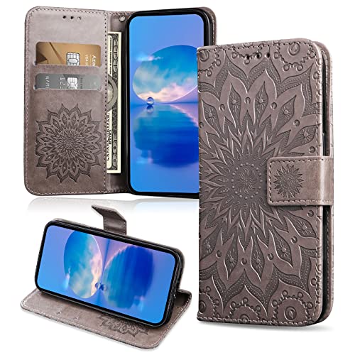 FCAXTIC Hülle Kompatibel mit Samsung Galaxy A22 5G, Magnet PU Leder Tasche Flip Schutzhülle, Brieftasche Klappbar Hülle, Grau FCAXTIC Hülle Kompatibel mit Samsung Galaxy A22 5G, Magnet PU Leder Tasche Flip Schutzhülle, Brieftasche Klappbar Hülle, Grau von FCAXTIC