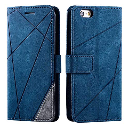 FCAXTIC Hülle Kompatibel mit iPhone 6 / iPhone 6s, Brieftasche PU Leder Stoßfeste Schutzhülle, Flip Handyhülle für iPhone 6 / iPhone 6s, Blau von FCAXTIC