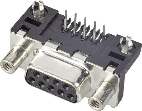 FCI D-SUB D09S13A4GL00LF D-SUB Buchsenleiste 90° Polzahl (num): 9 Print von FCI