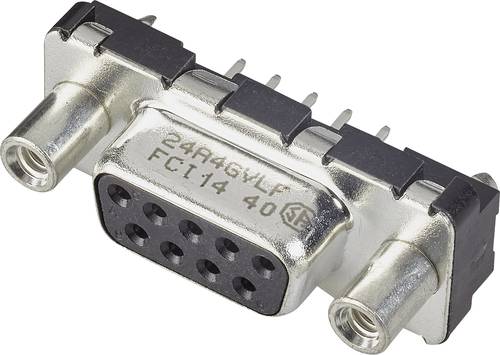 FCI D-SUB D09S24A6GV00LF D-SUB Buchsenleiste 180° Polzahl (num): 9 Print von FCI
