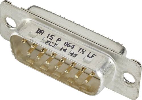 FCI D-SUB DE09P065TXLF D-SUB Stiftleiste 180° Polzahl (num): 9 Lötkelch von FCI