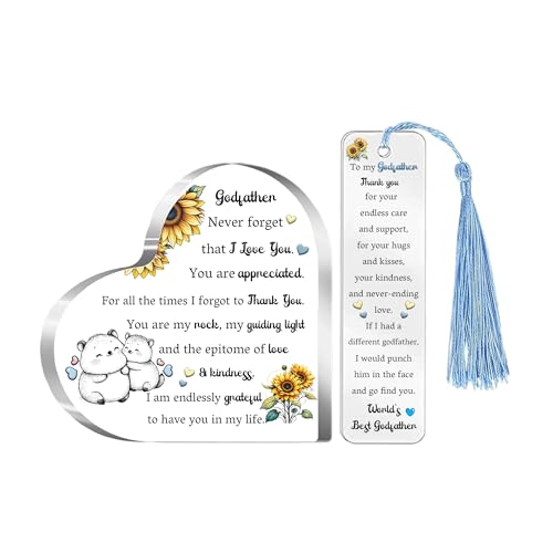 2-teiliges Set aus Acryl-Herz-Plaketten, Lesezeichen, Geschenk für Herren, Geschenk für Gott, Papa, Schreibtischschilder, Weihnachten, Geburtstag für ihn, Erntedankfest, Neujahr, Gott, Vater 2-teiliges Set aus Acryl-Herz-Plaketten, Lesezeichen, Geschenk für Herren, Geschenk für Gott, Papa, Schreibtischschilder, Weihnachten, Geburtstag für ihn, Erntedankfest, Neujahr, Gott, Vater von FCZIVA