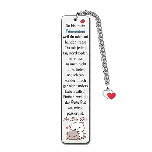 Ehemann Lesezeichen Geburtstags Mann Weihnachten Schätzen Valentinstag Entfernung Süß Geschenk Hochzeitstag Liebe Erinnerung Andenken Herzen Du Bist Mein Traummann Weil Du Mich Auf Händen Trägst Ehemann Lesezeichen Geburtstags Mann Weihnachten Schätzen Valentinstag Entfernung Süß Geschenk Hochzeitstag Liebe Erinnerung Andenken Herzen Du Bist Mein Traummann Weil Du Mich Auf Händen Trägst von FCZIVA