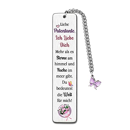 Patentante Lesezeichen Muttertags Geschenk Lesezeichen Frauen Blume Schmetterling Charme Süßes Geburtstags Patenkindern Beste Gottmutter Ruhestand Schätzen Liebe Zitate Gravierte Andenken Weihnachts Patentante Lesezeichen Muttertags Geschenk Lesezeichen Frauen Blume Schmetterling Charme Süßes Geburtstags Patenkindern Beste Gottmutter Ruhestand Schätzen Liebe Zitate Gravierte Andenken Weihnachts von FCZIVA