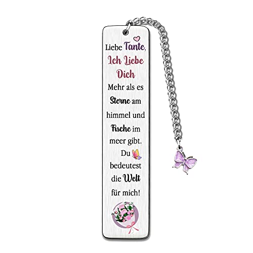Tante Lesezeichen Muttertags Geschenk Lesezeichen Frauen Blume Geburtstagsgeschenk Von Nichte Neffe Bis Tante Ruhestand SchäTzen Familie Liebe Zitate Gravierte Andenken Weihnachts Schmetterling Charm von FCZIVA