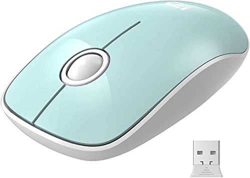 FD Kabellose Maus, V8 2.4G Ultrathin Stille Schnurlose Maus (Batterie enthalten) mit Nano Empfänger 1500 DPI Präzise Steuerung für Notizbuch Computer PC Laptop MacBook und Chromebook (Grün) von FD