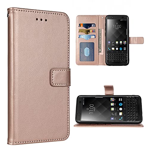FDCWTSH Kompatibel mit BlackBerry KEYone Wallet Case Wrist Strap Lanyard und Leder Flip Card Holder Stand Cell Accessories Mobile Folio Phone Cover für KEY1 Key 1 One BBB100-1 Damen Herren Roségold FDCWTSH Kompatibel mit BlackBerry KEYone Wallet Case Wrist Strap Lanyard und Leder Flip Card Holder Stand Cell Accessories Mobile Folio Phone Cover für KEY1 Key 1 One BBB100-1 Damen Herren Roségold von FDCWTSH