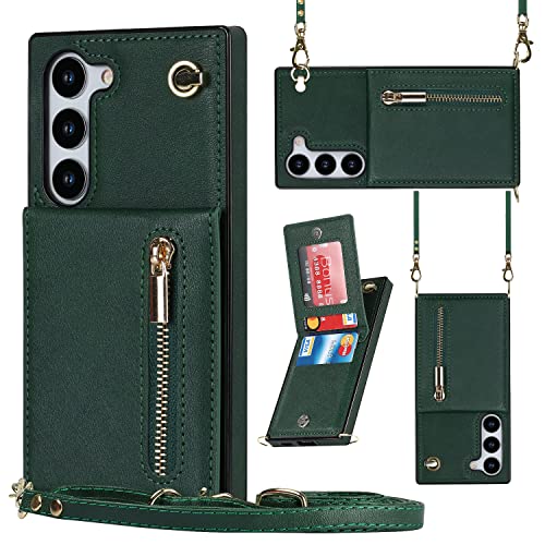 Handyhülle für Samsung Galaxy S21 Plus S21+ 5G, Brieftaschen-Schutzhülle mit Umhängeband, Leder, Kartenhalter, Klappetui, Kreditkartenfächer, Magnetverschluss, Standfunktion, für S21 + 5G S21plus 21S Handyhülle für Samsung Galaxy S21 Plus S21+ 5G, Brieftaschen-Schutzhülle mit Umhängeband, Leder, Kartenhalter, Klappetui, Kreditkartenfächer, Magnetverschluss, Standfunktion, für S21 + 5G S21plus 21S von FDCWTSH