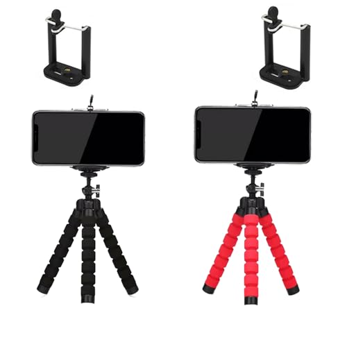 2 Stücks Mini Selfie Stick Stativ, Handy Stativ Flexibel, Kann die Beine nach Belieben verformen tragbares Kamerastativ, Mini Stativ Halter, fürReisen mehr Stabilität Cell Phones Kamera Vlogging von FDDU