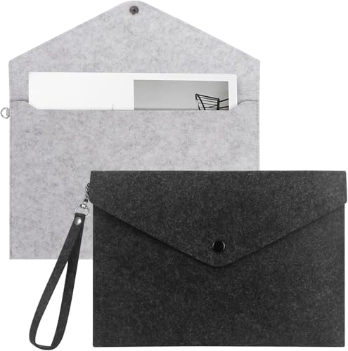 FDHBDF 2 Stück Filzmappe A5 Dokumententaschen Büromaterialtasche – Praktische Mappen mit Druckknopf für Büro und Schule, Leicht und Tragbar, Ideal zur Organisation von Dokumenten und Akten FDHBDF 2 Stück Filzmappe A5 Dokumententaschen Büromaterialtasche – Praktische Mappen mit Druckknopf für Büro und Schule, Leicht und Tragbar, Ideal zur Organisation von Dokumenten und Akten von FDHBDF