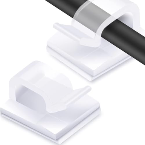 FDHBDF 60 Stück Kabelclips, Kabelclips für Außenbeleuchtung, selbstklebende Kabelorganisator-Haken,Kabelorganisator-Halter für Kabelmanagement, Lichterketten-Clips für Weihnachten, Wandkabel FDHBDF 60 Stück Kabelclips, Kabelclips für Außenbeleuchtung, selbstklebende Kabelorganisator-Haken,Kabelorganisator-Halter für Kabelmanagement, Lichterketten-Clips für Weihnachten, Wandkabel von FDHBDF