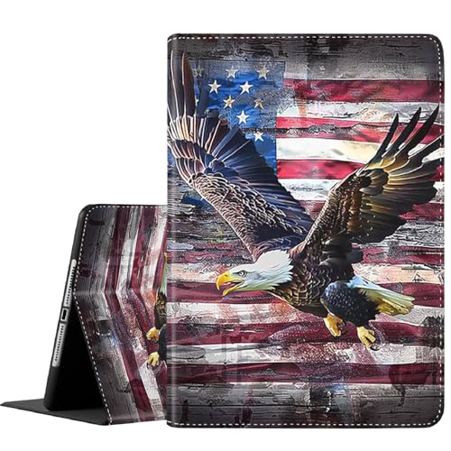 FDHHKJUKO Schutzhülle für iPad (A16) 11. Generation 11 Zoll (2025), für iPad 10. Generation 10,9 Zoll (2022), schlanke Klappständer Abdeckung mit Auto Wake/Sleep, American Flag Eagle 2 von FDHHKJUKO