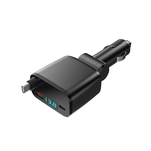Zigarettenanzünder USB C, Einziehbares Auto Ladegerät Schnellladegerät Auto Zubehör für iPhone 16 15/15 Pro Max/14/13/12/11,Samsung Galaxy Pixel,Car Charger Handy Auto Adapter Kfz Innenraum Ladekabel Zigarettenanzünder USB C, Einziehbares Auto Ladegerät Schnellladegerät Auto Zubehör für iPhone 16 15/15 Pro Max/14/13/12/11,Samsung Galaxy Pixel,Car Charger Handy Auto Adapter Kfz Innenraum Ladekabel von FDHJGFTR