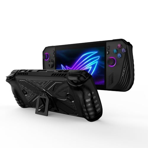 FDHYFGDY Hülle für ASUS ROG Ally X 2024 Spielmaschine Hülle mit Ständer, stoßdämpfende TPU Schutzhülle – Schwarz FDHYFGDY Hülle für ASUS ROG Ally X 2024 Spielmaschine Hülle mit Ständer, stoßdämpfende TPU Schutzhülle – Schwarz von FDHYFGDY