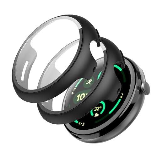 FDHYFGDY 2 Stück Hülle für Google Pixel Watch 3/2/1 41MM, Rundum PC Schutzhülle mit Displayschutz, Schutzfolie Kompatibel mit Pixel Watch 3 41mm Hülle- Schwarz FDHYFGDY 2 Stück Hülle für Google Pixel Watch 3/2/1 41MM, Rundum PC Schutzhülle mit Displayschutz, Schutzfolie Kompatibel mit Pixel Watch 3 41mm Hülle- Schwarz von FDHYFGDY