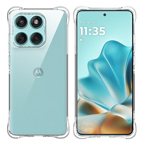 FDHYFGDY Hülle für Motorola Edge 60/60 Fusion Schutzhülle Case, transparente stoßfeste Silikon-Handyhülle, klare, dünne, weiche TPU-Stoßstangenabdeckung Case von FDHYFGDY