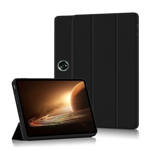FDHYFGDY Hülle für Oneplus Pad 2/Oppo Pad 3 Pro 12.1" Schutzhülle, Neues PU Leder Case Dreifach Falt Klapp Schutzhülle mit Auto Schlaf/Wach Funktion -Schwarz von FDHYFGDY