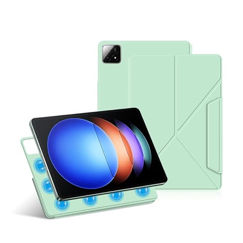 FDHYFGDY Hülle für Xiaomi Pad 6S Pro Magnetische Schutzhülle, Schlank Leicht Smart Ständer Hülle mit S Pen Halter, Tablet Case für Xiaomi Pad 6S Pro 12.4“ Hülle,Grün von FDHYFGDY