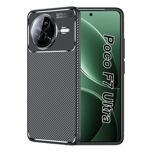 FDHYFGDY Schutzhülle für Poco F7 Ultra Hülle,Kratzfest,stoßfest, Kameraschutz, [Kohlefaser] Case für Xiaomi Poco F7 Ultra Handyhülle von FDHYFGDY