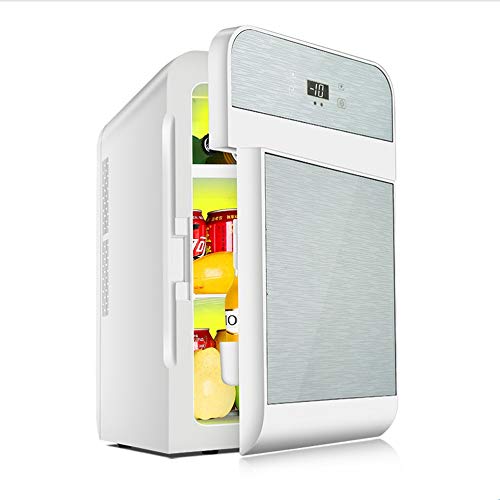 Mini-Kühler mit digitalem Konstanttemperatur, kompakter Dual-Core-Kühler, geeignet für Autos, Straßen, Häuser, Büros und Schlafzimmer (Farbe: Silber) von FDINUDIGUHTTYYYY