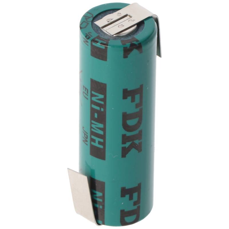 4/5AA NiMH Akku FDK 1,2 Volt 1100mAh mit Lötfahnen Z-Form, Industrieausführung Flattop 43x14,2mm von FDK (ehem. Sanyo)