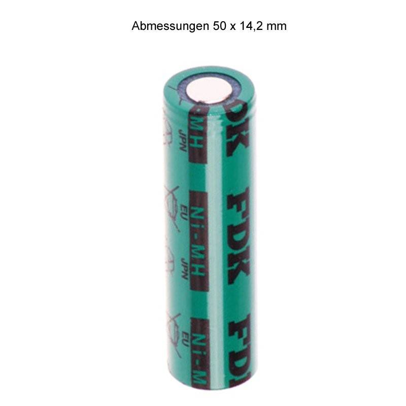 Sanyo FDK Flat Top HR-AAU NiMH Akku 1,2V 1650mAh / AA ohne Lötfahne von FDK (ehem. Sanyo)