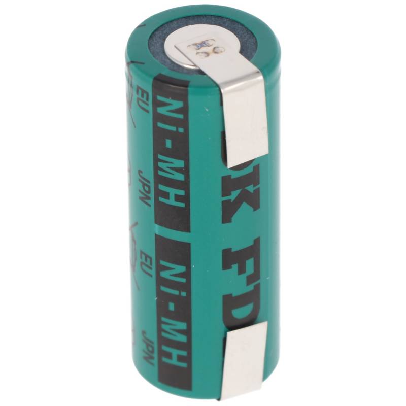 Sanyo HR-4/5AU NiMH Akku 2150mAh 4/5A, 43x17mm mit Lötfahne in U-Form von FDK (ehem. Sanyo)