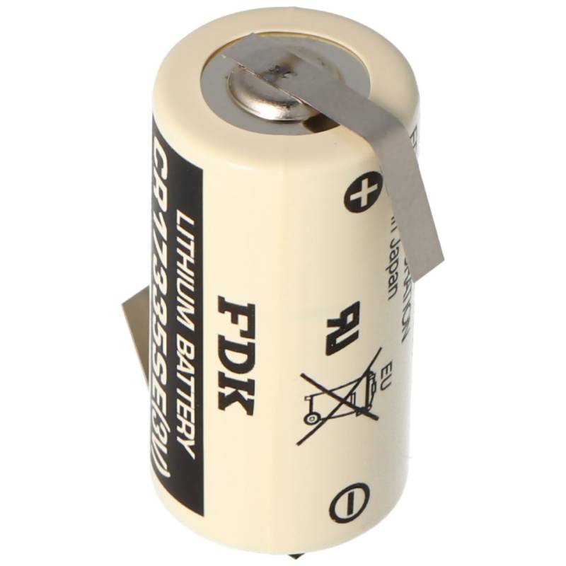 Sanyo Lithium Batterie CR17335 SE Size 2/3A, mit Lötfahne Z-Form von FDK (ehem. Sanyo)