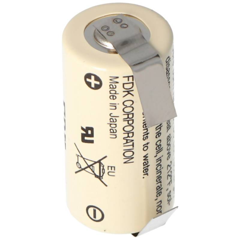 Sanyo Lithium Batterie CR17335 SE Size 2/3A mit Lötfahne U-Form von FDK (ehem. Sanyo)