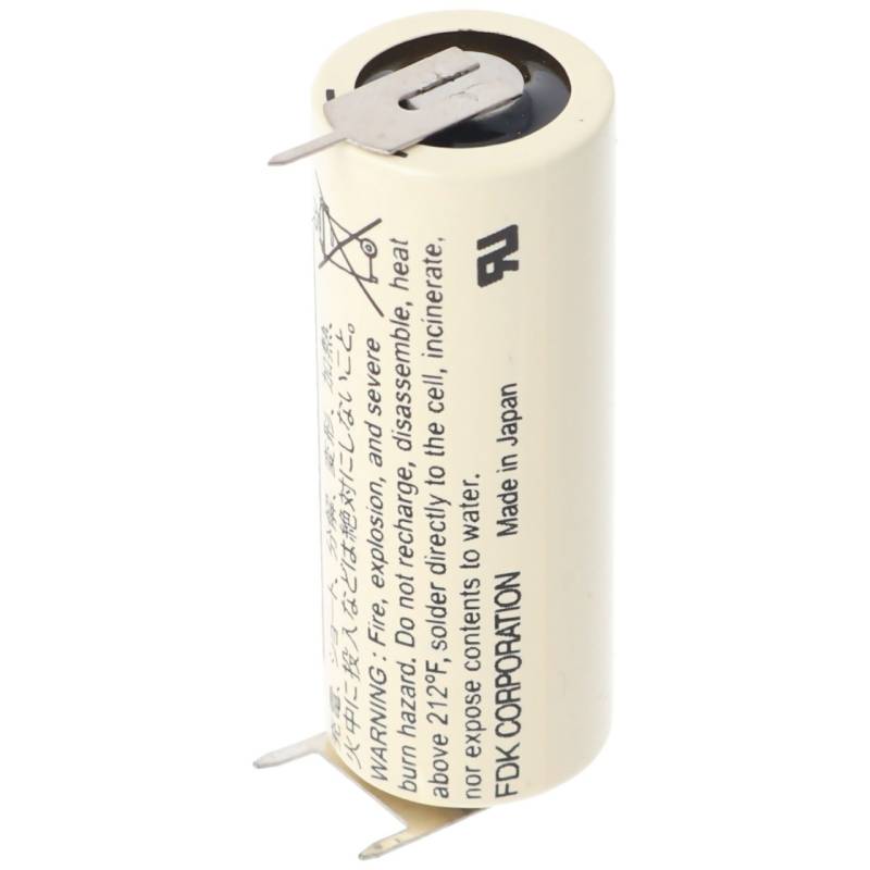 Sanyo Lithium Batterie CR17450SE Size A, 3er Print Lötfahnen von FDK (ehem. Sanyo)