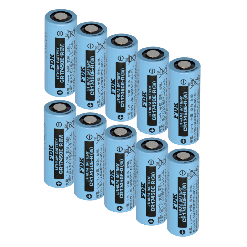 10x FDK Lithium 3V Batterie CR 17450ER A - Hochstromzelle von FDK (ehemals Sanyo)