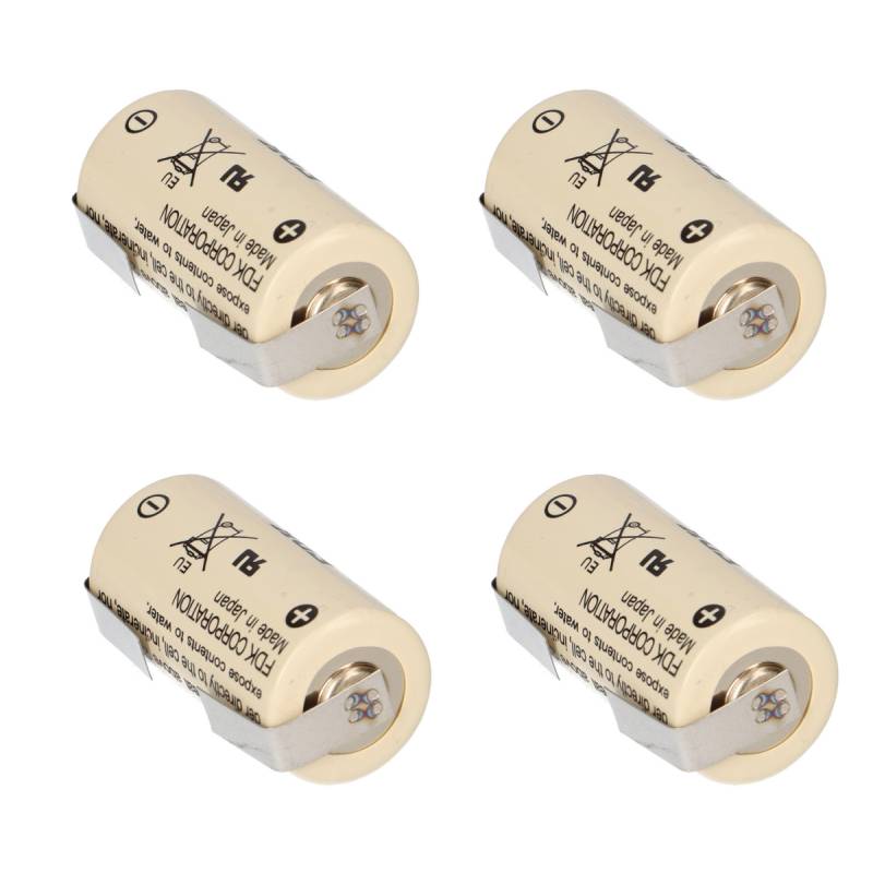 4x FDK Lithium 3V Batterie CR 17335SE 2/3A - Zelle LF U-Form von FDK (ehemals Sanyo)