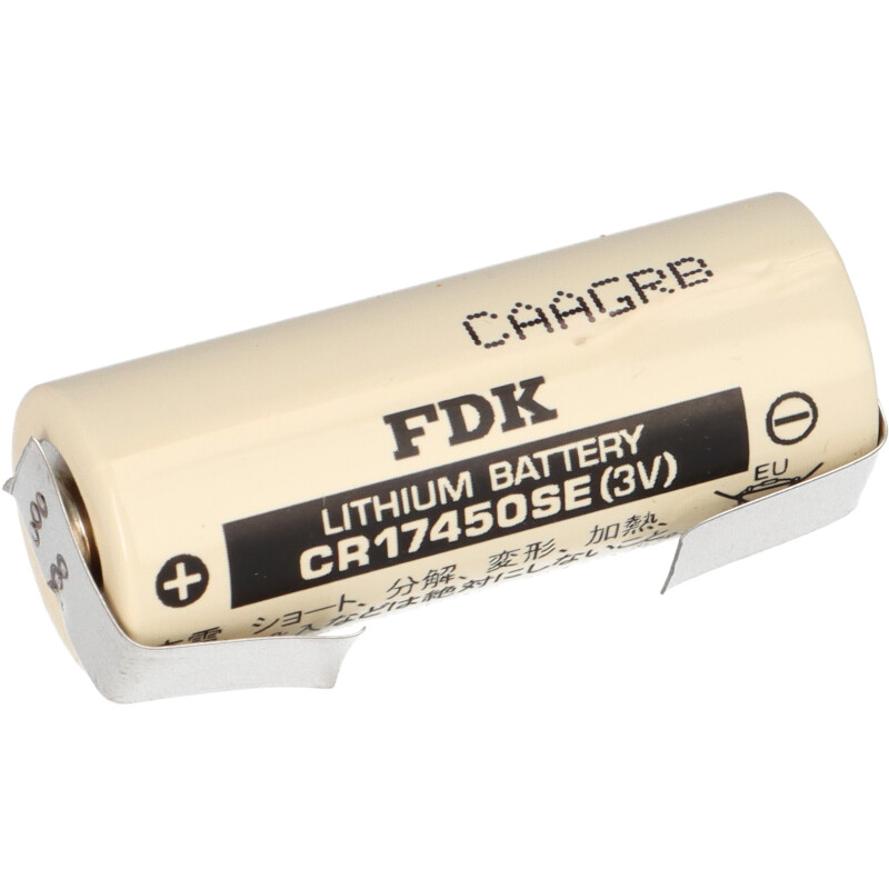 FDK Lithium 3V Batterie CR 17450SE A - Zelle U Lötfahne Temperaturbereich -40 - +85°C von FDK (ehemals Sanyo)