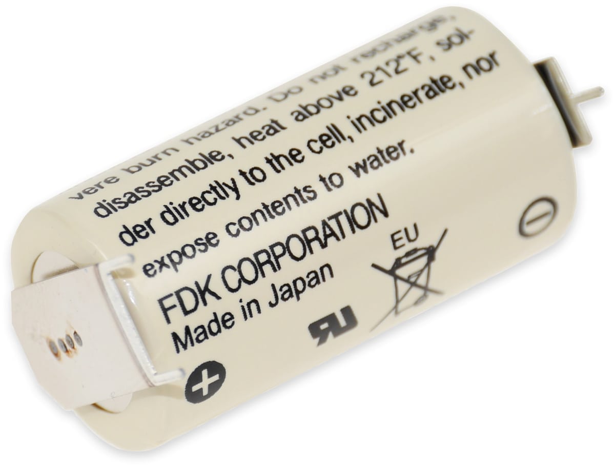 FDK CORPORATION FDK Lithium-Batterie CR 17335SE-FT1, 2/3A, 2/1 Print ++/1, 3 V-, 1800 mAh FDK CORPORATION FDK Lithium-Batterie CR 17335SE-FT1, 2/3A, 2/1 Print ++/1, 3 V-, 1800 mAh von FDK Corporation