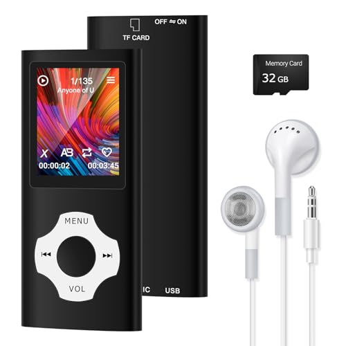 MP3-Player/MP4-Player mit Bluetooth 5.2, Musik-Player mit 32 GB Speicherkarte, M8 TFT Farbbildschirm, mit Video, FM Radio, Fotobetrachter, E-Book-Reader, Sprachaufnahme, FDKene MP3-Player/MP4-Player mit Bluetooth 5.2, Musik-Player mit 32 GB Speicherkarte, M8 TFT Farbbildschirm, mit Video, FM Radio, Fotobetrachter, E-Book-Reader, Sprachaufnahme, FDKene von FDKene