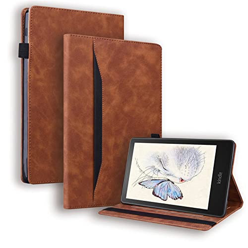 Amazon Kindle Paperwhite 5 2021 6.8 Inch | Compatible With 11Th Generation (2021 Release) Embossed Leather Funda Kindle Paperwhite Signature Edition Ereader,Brown,Business,Paperwhite 11Th 2021 von FDPEISHI