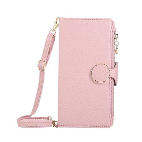 FDUJINH Brieftasche Hülle Für iPhone 16 Pro Max/16 Pro/16 Plus/16, Flip Ledertasche Mit Reißverschluss Ständer Umhängeband Schultergurt Handyhülle,Rosa,16 Pro Max FDUJINH Brieftasche Hülle Für iPhone 16 Pro Max/16 Pro/16 Plus/16, Flip Ledertasche Mit Reißverschluss Ständer Umhängeband Schultergurt Handyhülle,Rosa,16 Pro Max von FDUJINH