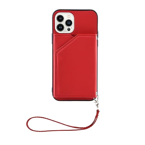 FDUJINH Brieftasche Hülle Für iPhone 16 Pro Max/16 Pro/16 Plus/16, Kartenfach Standfunktion Lederhülle Stoßfest Mit Handschlaufe,Rot,16 Pro FDUJINH Brieftasche Hülle Für iPhone 16 Pro Max/16 Pro/16 Plus/16, Kartenfach Standfunktion Lederhülle Stoßfest Mit Handschlaufe,Rot,16 Pro von FDUJINH